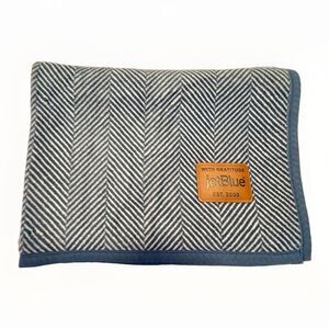 ChappyWrap x JetBlue Harborview Herringbone Navy Blanket Midi Size 40x60 inches